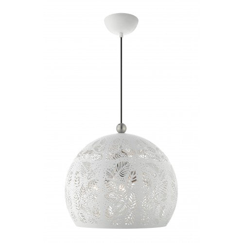 ##Antique Hardware## 3 Light White Pendant