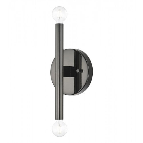 ##Antique Hardware## 2 Light Black Chrome ADA Sconce
