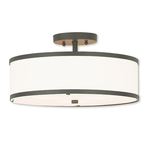 ##Antique Hardware## 3 Light Bronze Ceiling Mount
