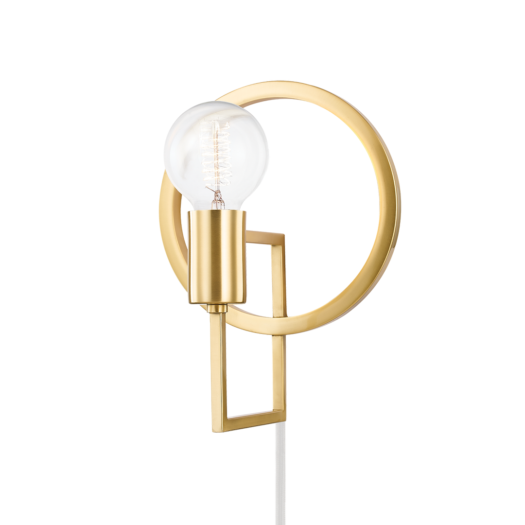 ##Antique Hardware## Tory Plug-In Sconce