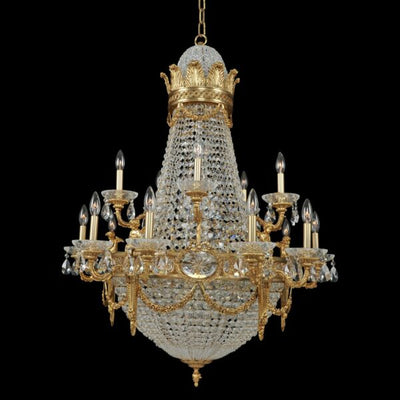 ##Antique Hardware## Marseille (10+5) Arm 2 Tier Chandelier