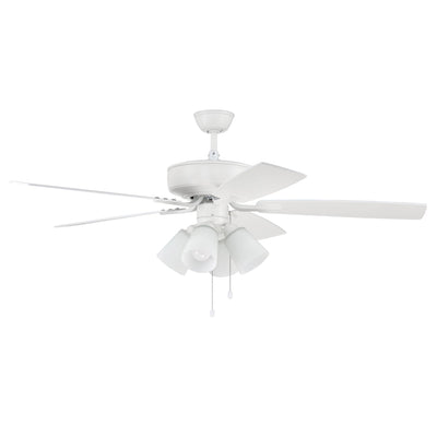 ##Antique Hardware## 52" Pro Plus 114 in White w/ White/Washed Oak Blades