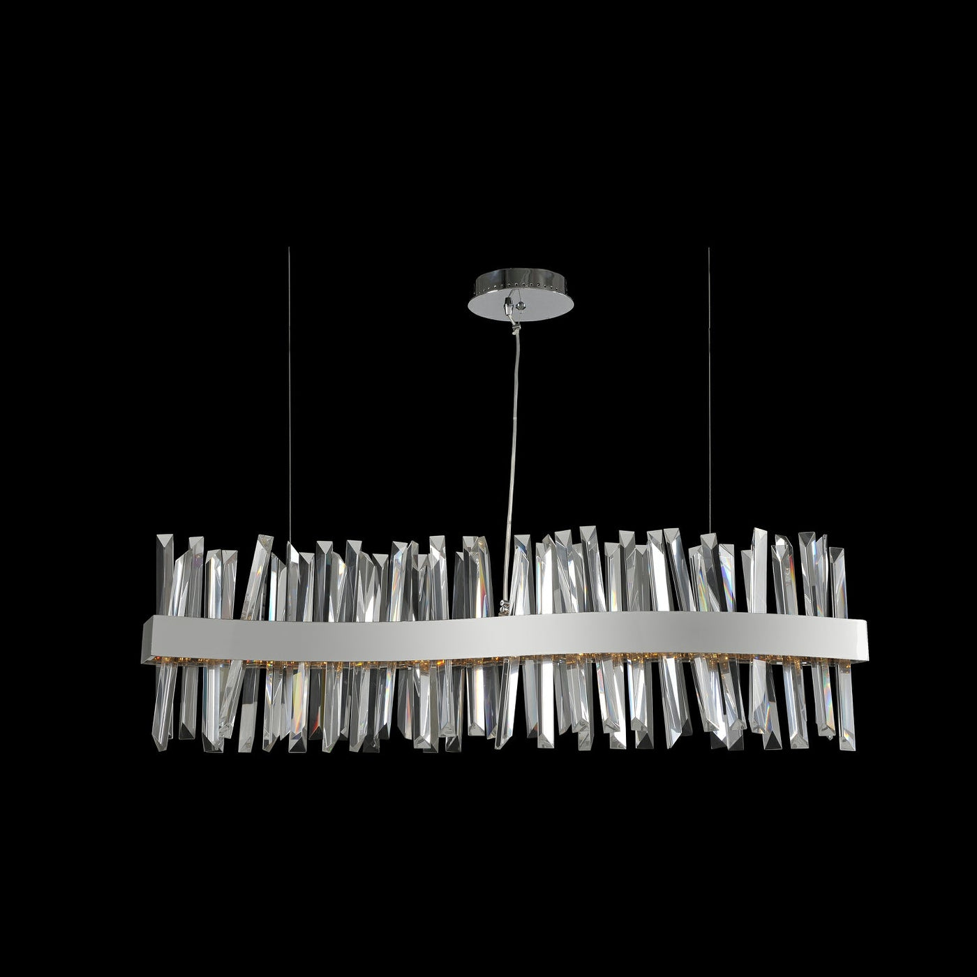 Antique Hardware Glacier 42 Inch LED Wave Island Chrome Linear