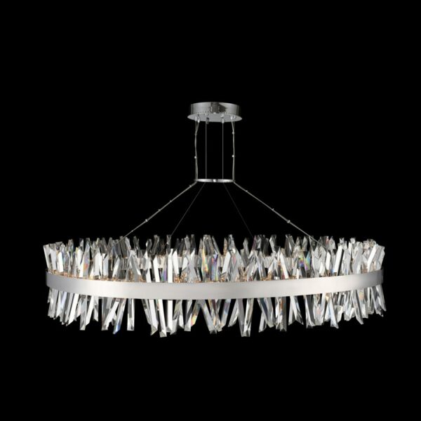 Antique Hardware Glacier 60 Inch LED Round Pendant Chrome Pendant