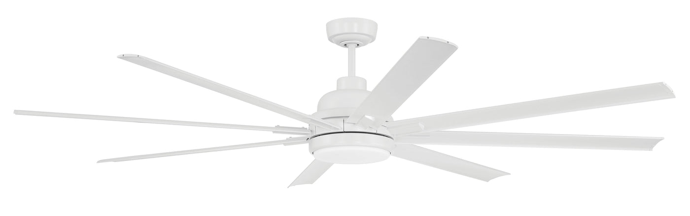 Antique Hardware 72" Rush in White w/ White Blades Ceiling Fan