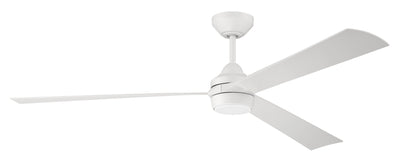 Antique Hardware 60" Sterling in White w/ White Blades Ceiling Fan