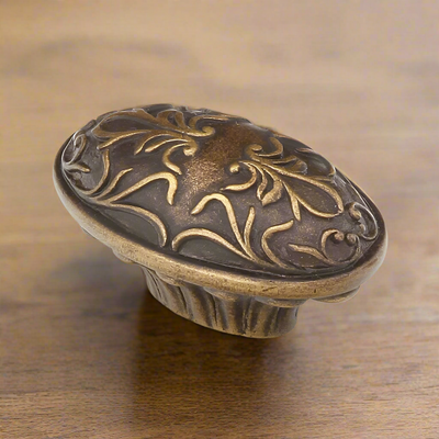 Antique Hardware 1 1/8 Inch Cantata Oval Cabinet & Furniture Knob CABINET KNOB