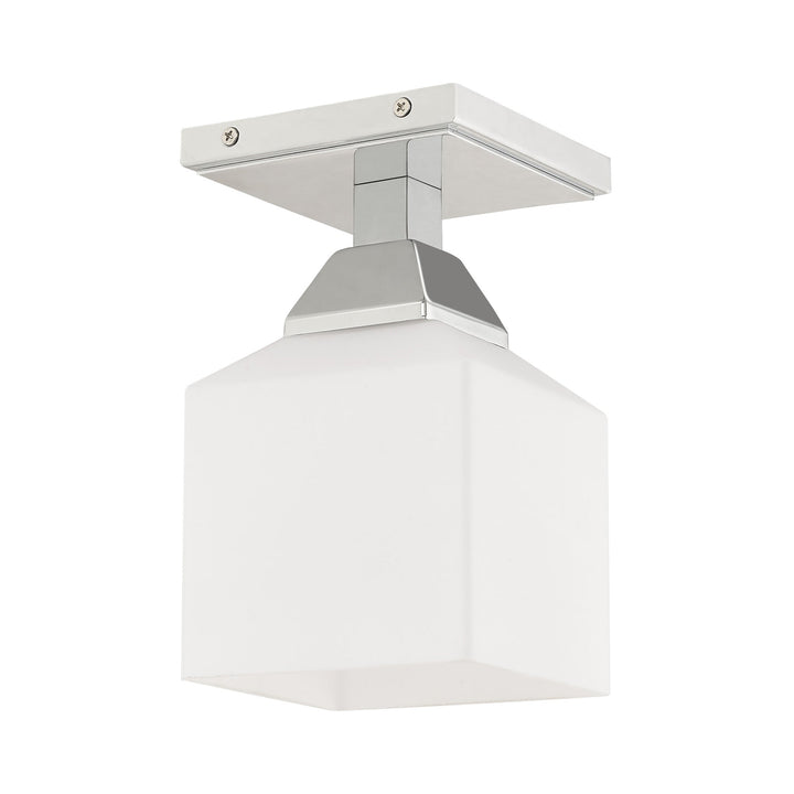 ##Antique Hardware## 1 Light Polished Chrome Ceiling Mount