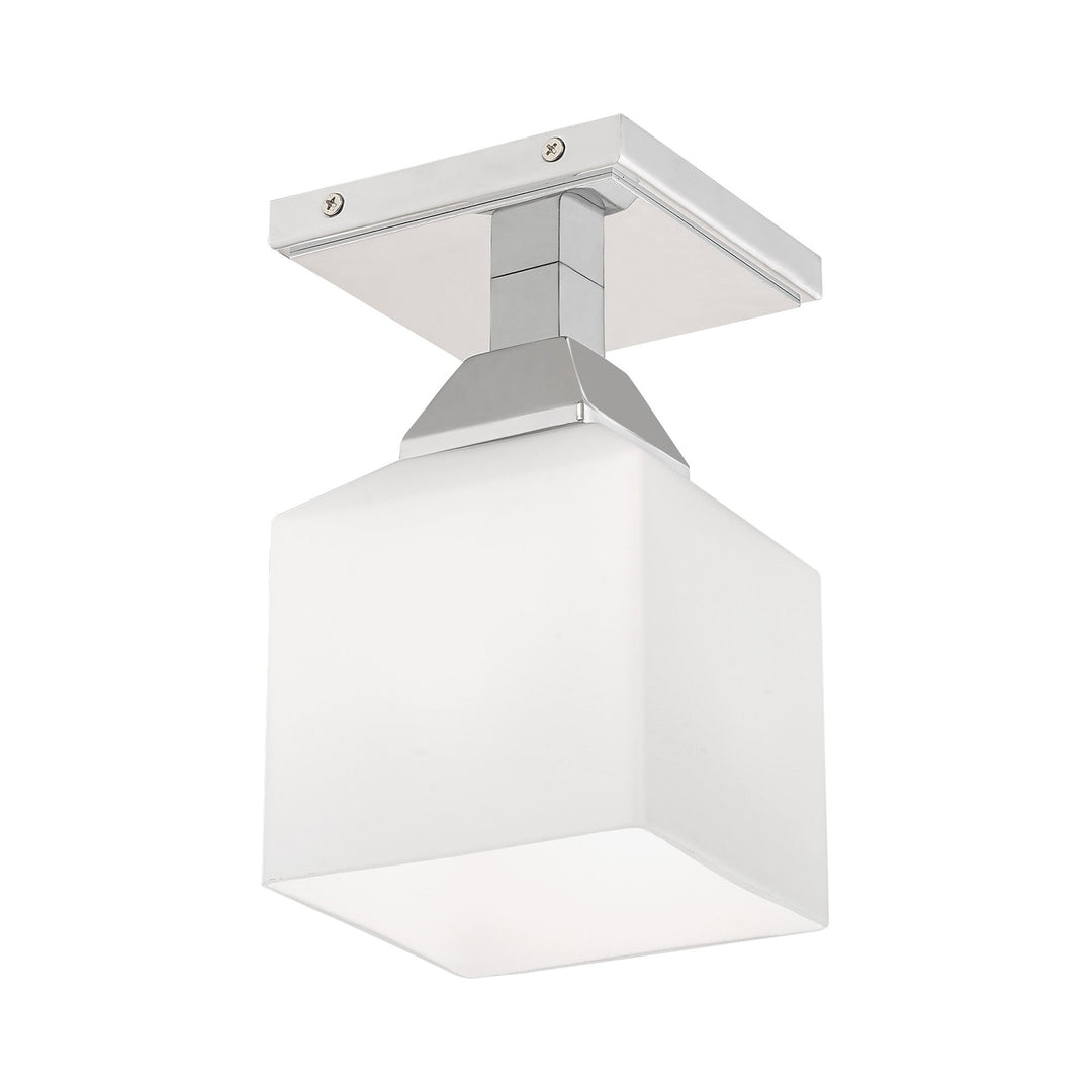 ##Antique Hardware## 1 Light Polished Chrome Ceiling Mount
