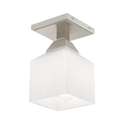 ##Antique Hardware## 1 Light Brushed Nickel Ceiling Mount