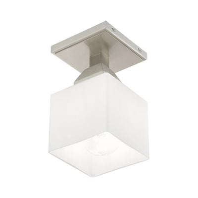 ##Antique Hardware## 1 Light Brushed Nickel Ceiling Mount