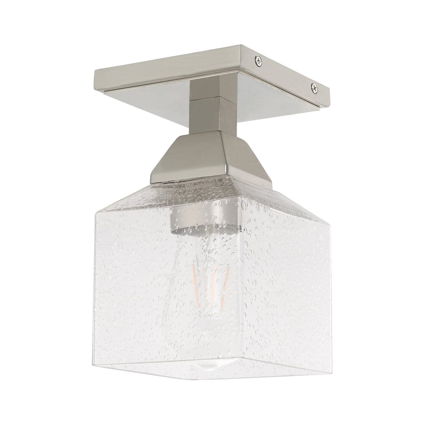##Antique Hardware## 1 Light Brushed Nickel Ceiling Mount