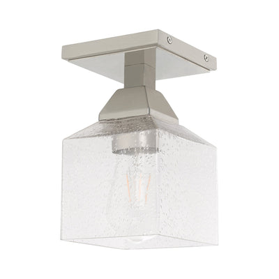 ##Antique Hardware## 1 Light Brushed Nickel Ceiling Mount