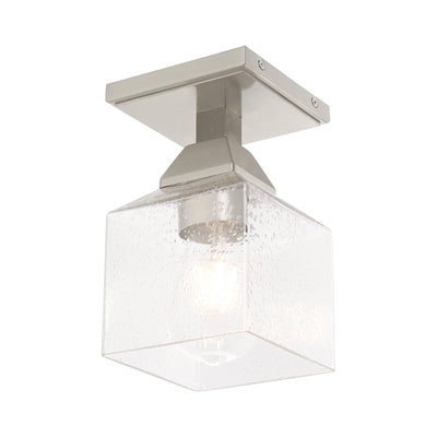 ##Antique Hardware## 1 Light Brushed Nickel Ceiling Mount