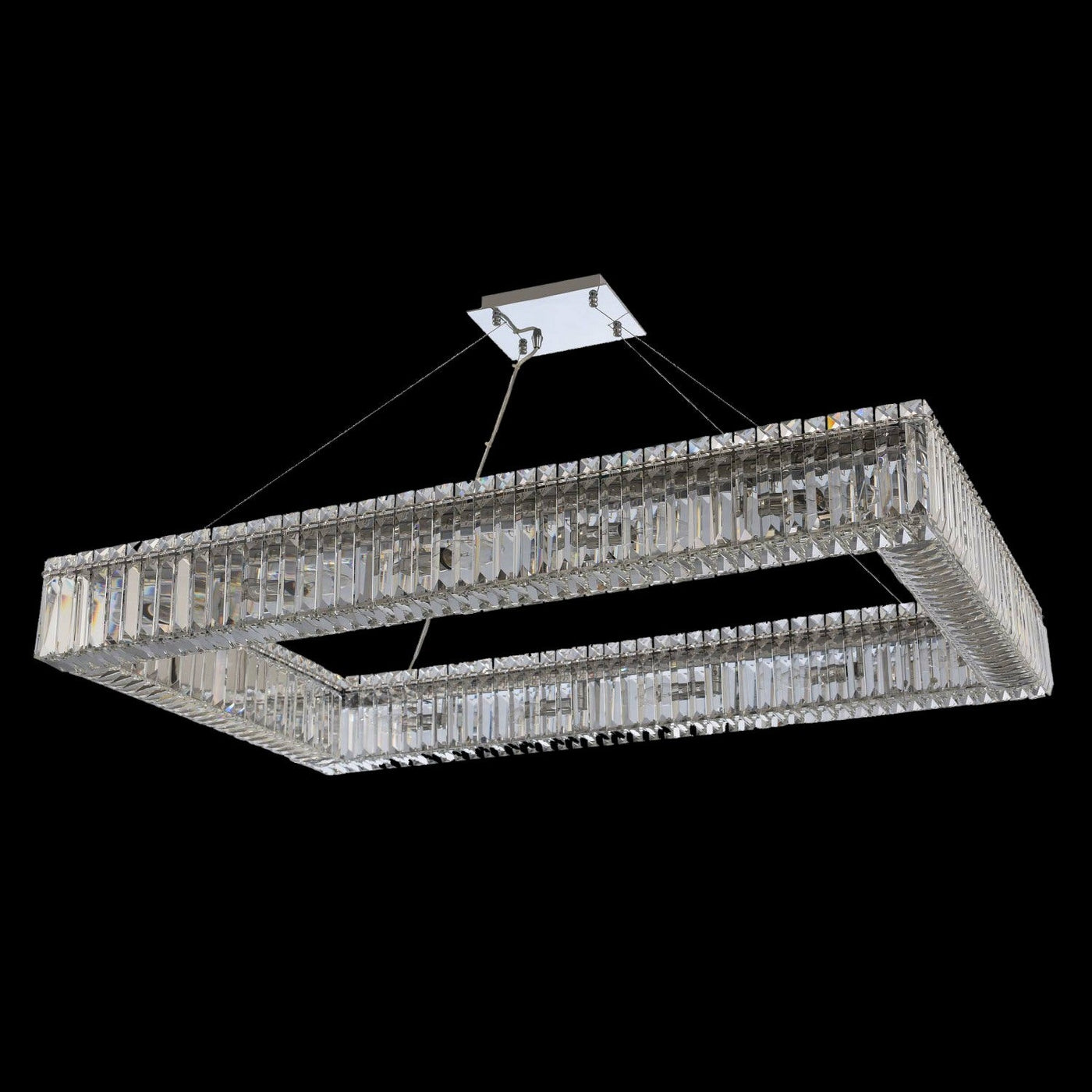 Antique Hardware Baguette 43 Inch Rectangular Pendant Pendant