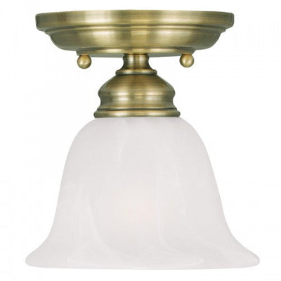 ##Antique Hardware## 1 Light Antique Brass Ceiling Mount