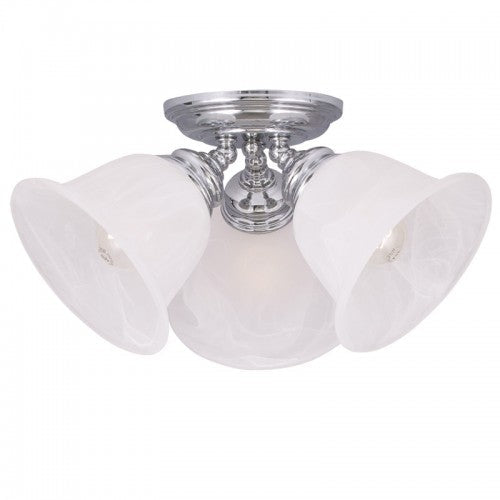 ##Antique Hardware## 3 Light Polished Chrome Ceiling Mount