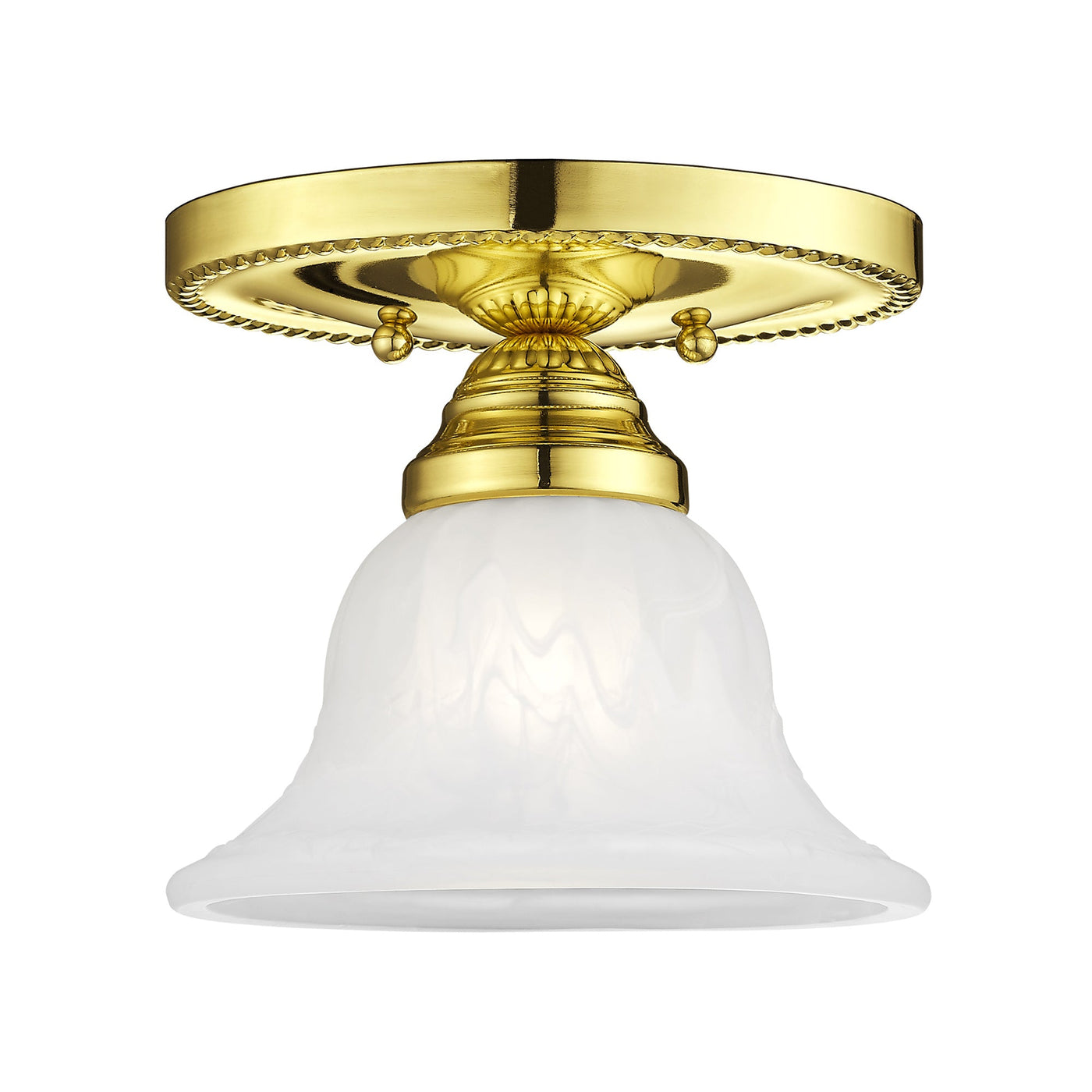 ##Antique Hardware## 1 Light Polished Brass Ceiling Mount