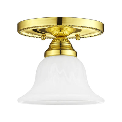 ##Antique Hardware## 1 Light Polished Brass Ceiling Mount