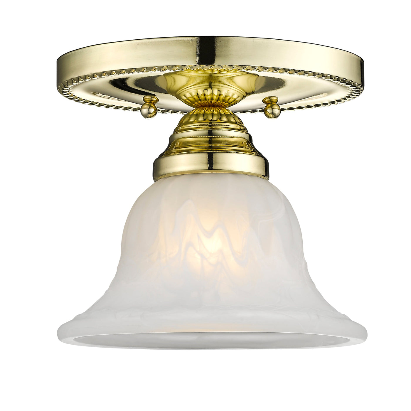 ##Antique Hardware## 1 Light Polished Brass Ceiling Mount