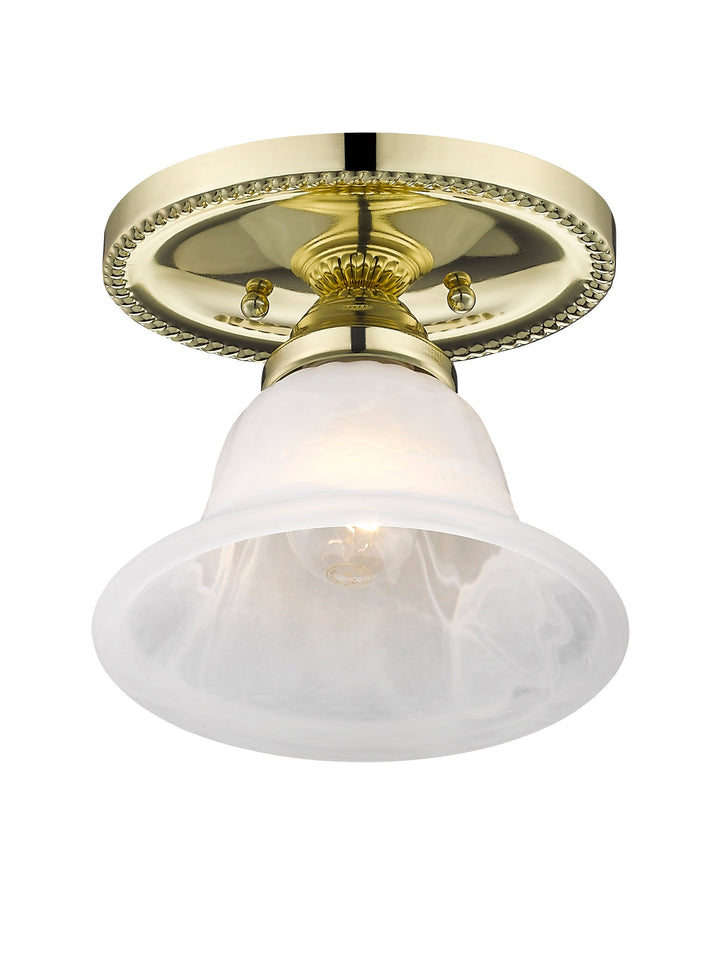 ##Antique Hardware## 1 Light Polished Brass Ceiling Mount