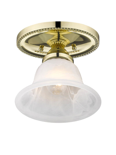 ##Antique Hardware## 1 Light Polished Brass Ceiling Mount
