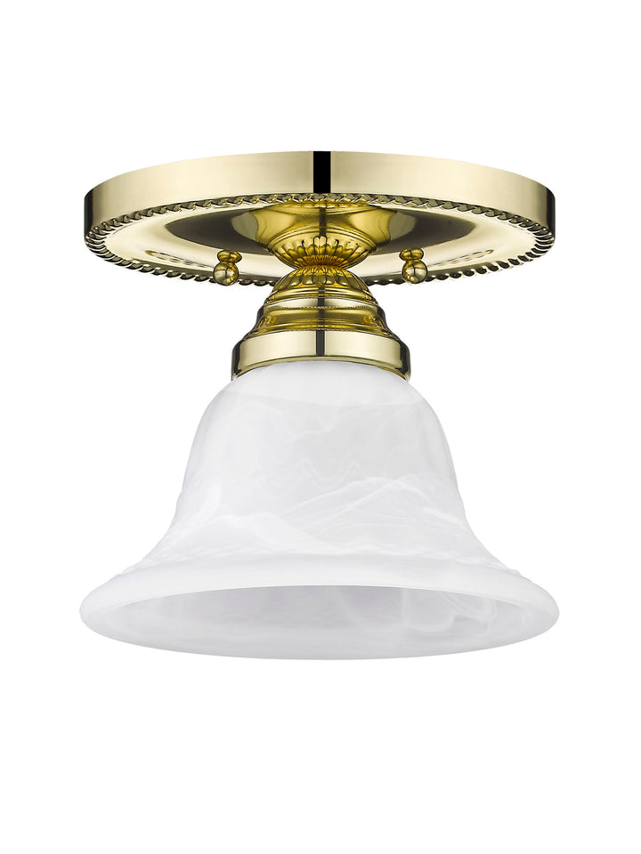 ##Antique Hardware## 1 Light Polished Brass Ceiling Mount