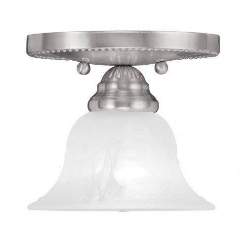 ##Antique Hardware## 1 Light Brushed Nickel Ceiling Mount