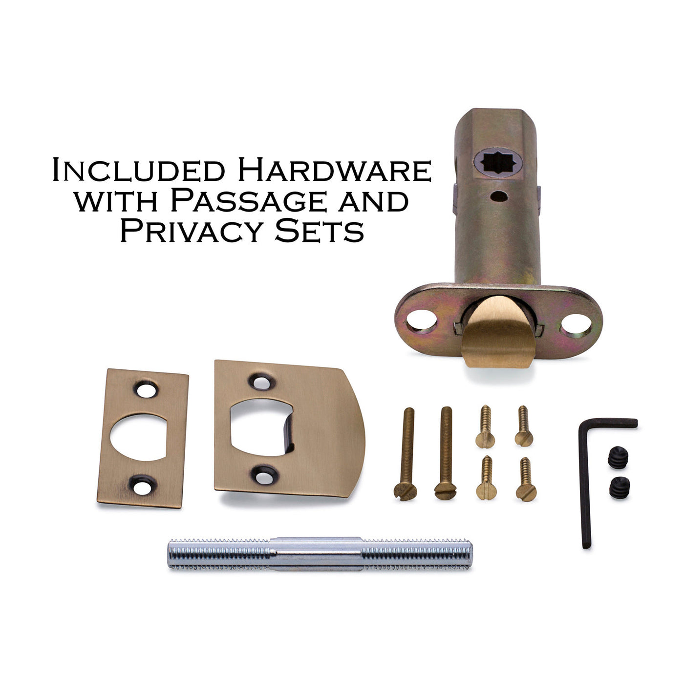 ##Antique Hardware## Solid Brass Waverly Door Knob Set With Ribbon & Reed Rosette (Several Finish Options)