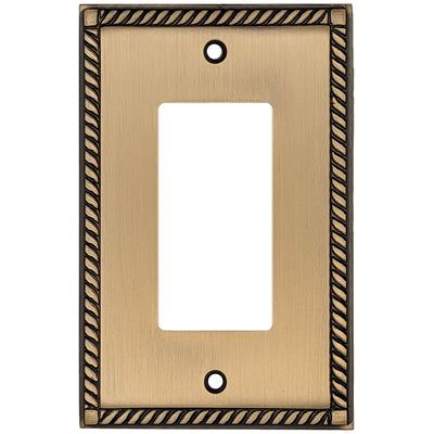 ##Antique Hardware## English Georgian Roped Wall Plate (Several Finishes Available)