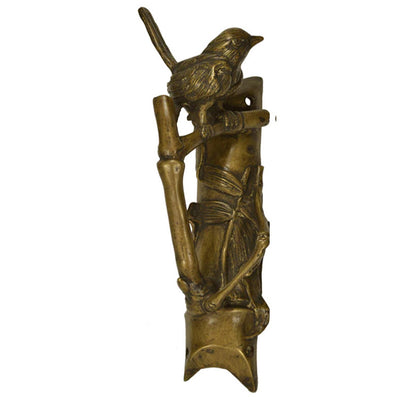 Antique Hardware 9 1/2 Inch Solid Brass Bamboo and Wren Bird Pull (Right Facing) Cabinet Knobs & Handles