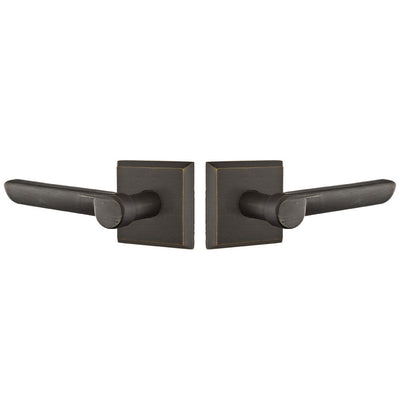 ##Antique Hardware## Sandcast Aurora Lever With Square Rosette