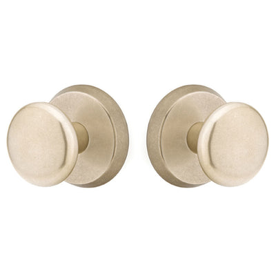##Antique Hardware## Solid Brass Sandcast Winchester Door Knob Set With Disk Rosette