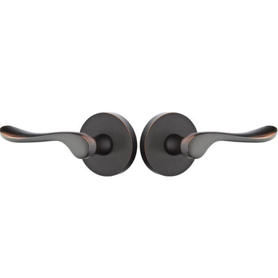 Antique Hardware Emtek Solid Brass Luzern Lever With Disk Rosette (Several Finishes Available) EMTEK LEVER DOOR KNOB