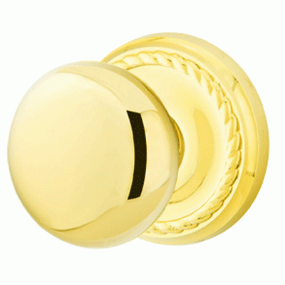 ##Antique Hardware## Solid Brass Providence Door Knob Set With Rope Rosette (Several Finish Options)