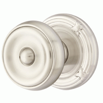 ##Antique Hardware## Solid Brass Waverly Door Knob Set With Ribbon & Reed Rosette (Several Finish Options)