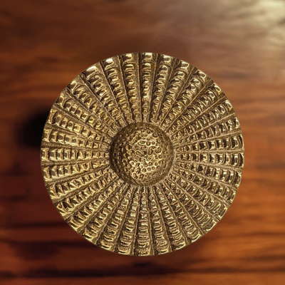##Antique Hardware## 2 Inch Solid Brass Art Deco Style Round Cabinet & Furniture Knob