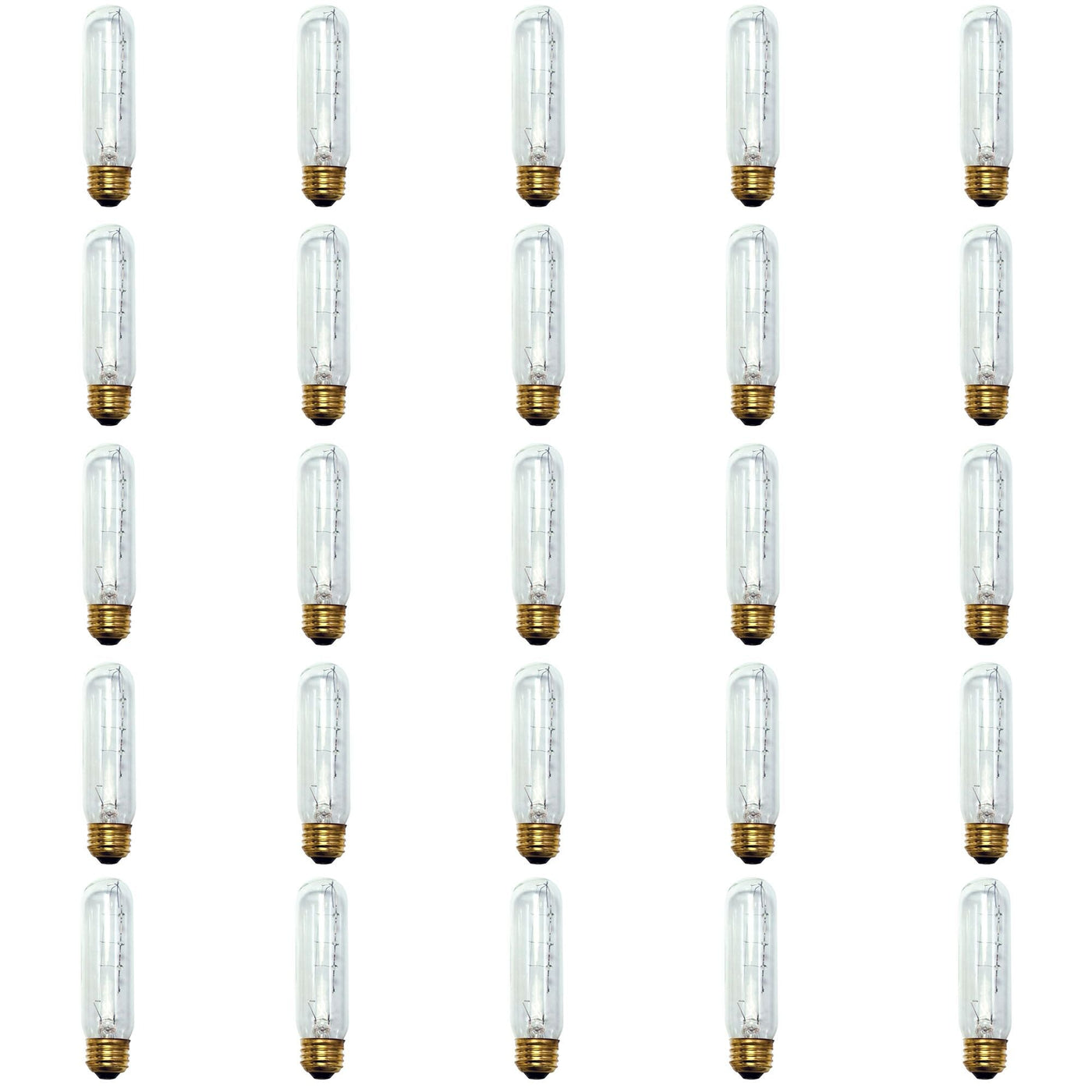 Antique Hardware 40W T10 Tubular Clear E26 130V-25PK Bulb