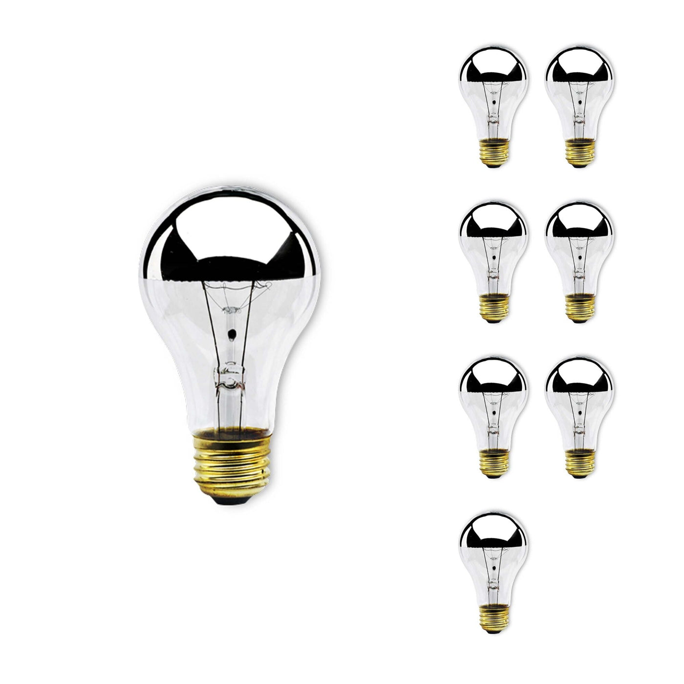 Antique Hardware 60W A19 Half Mirror E26 120V-8PK Bulb