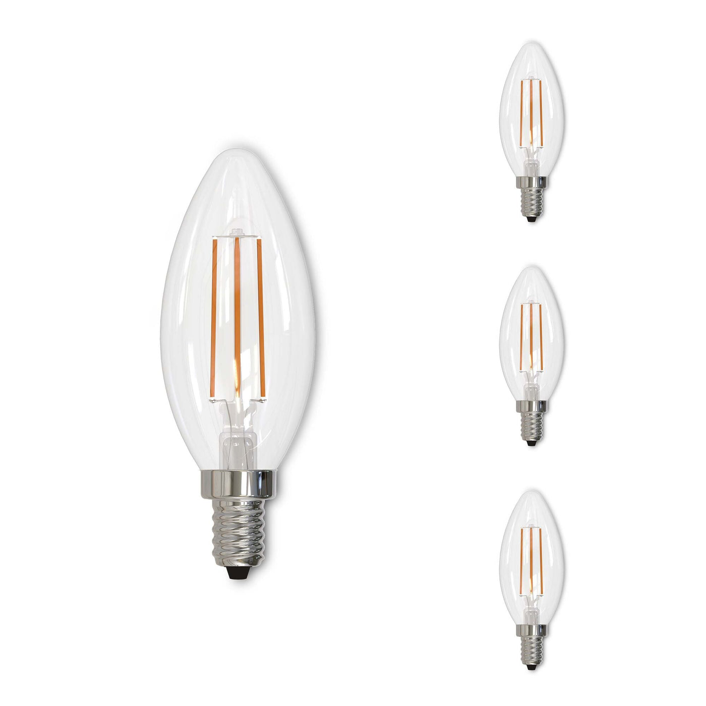 Antique Hardware 60W Pack of 4 E12 Base Bulbs (Soft White Light) Bulb