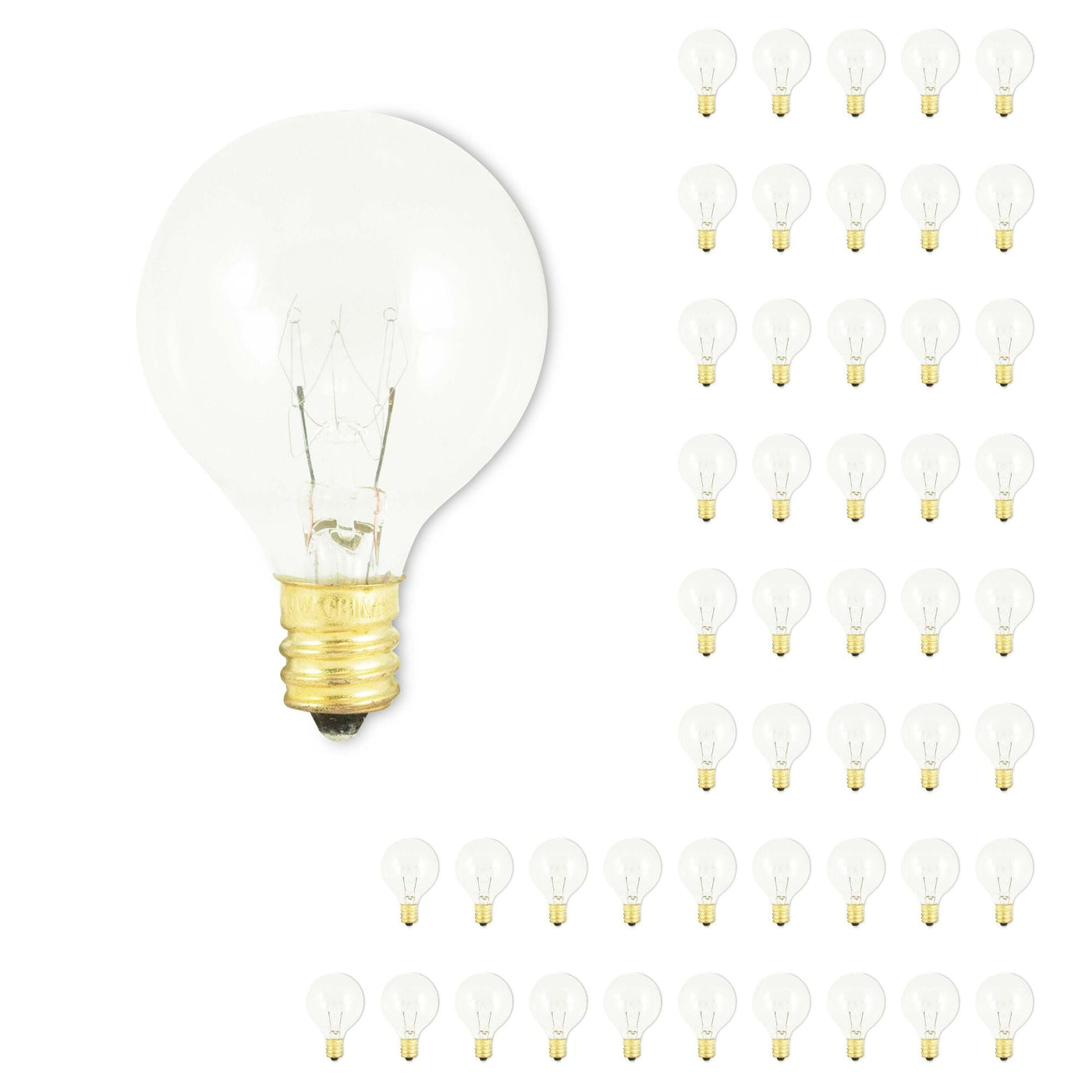Antique Hardware 10W G12 Globe Clear E12 130V-50PK Bulb