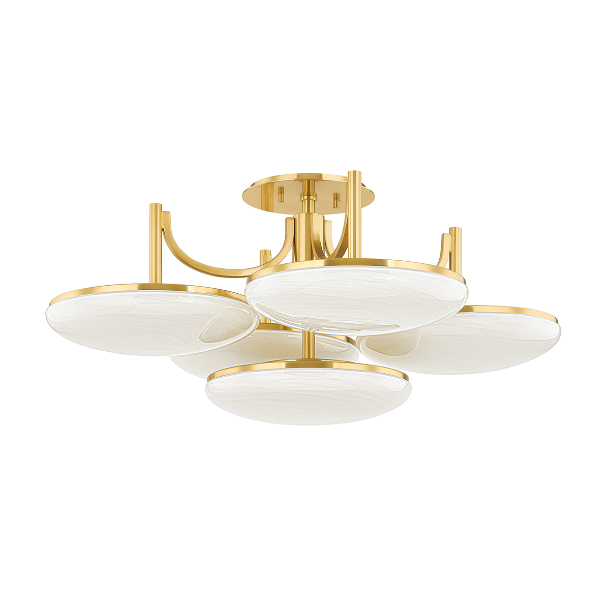 ##Antique Hardware## BREGMAN Semi Flush