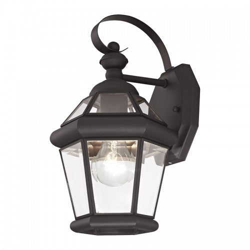 ##Antique Hardware## 1 Light Bronze Outdoor Wall Lantern