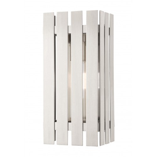 Antique Hardware 1 Light Brushed Nickel Outdoor Wall Lantern Exterior