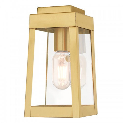 Antique Hardware 1 Light Satin Brass Outdoor Wall Lantern Exterior