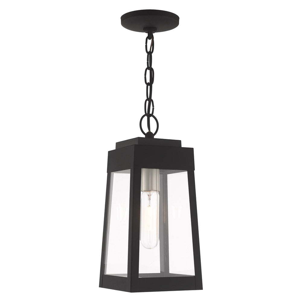 ##Antique Hardware## 1 Light Black Outdoor Pendant Lantern