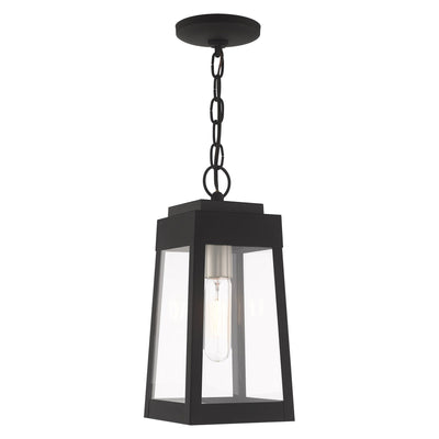 ##Antique Hardware## 1 Light Black Outdoor Pendant Lantern