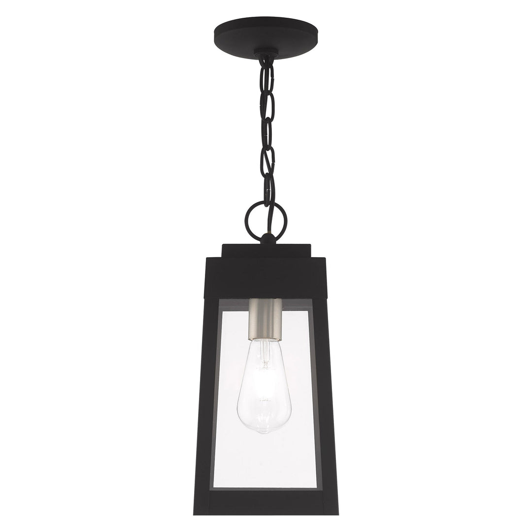 ##Antique Hardware## 1 Light Black Outdoor Pendant Lantern