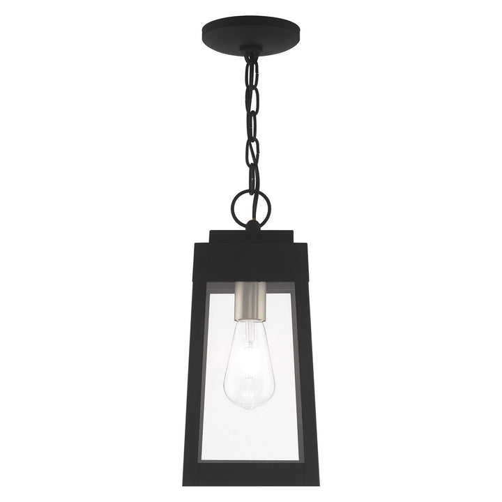 ##Antique Hardware## 1 Light Black Outdoor Pendant Lantern