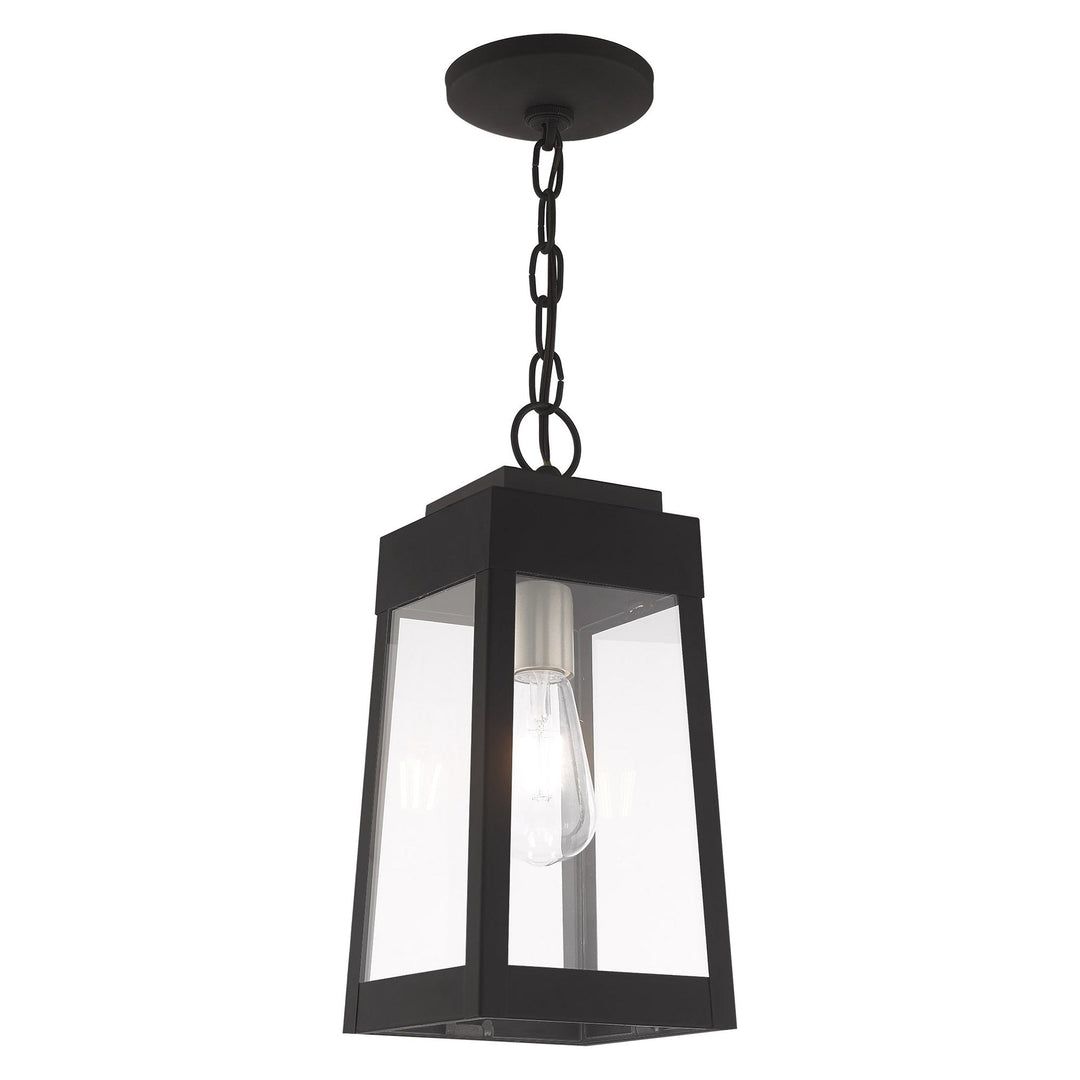 ##Antique Hardware## 1 Light Black Outdoor Pendant Lantern